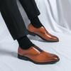 Fashion Leather Men Gentleman Shoes Men Slip On Business Shoes Outdoor Loafers Chaussure Wedding Party Flats Men Dress Shoes