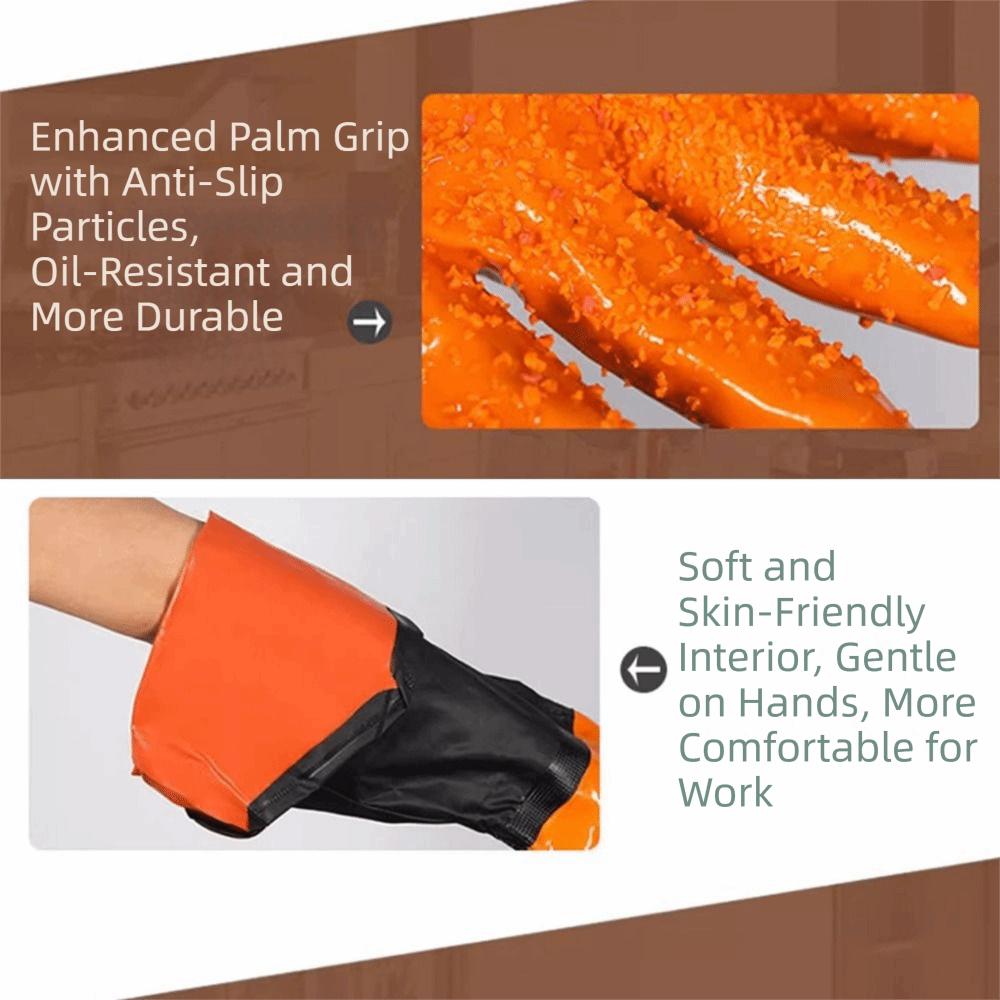 Non-Slip Rubber Work Gloves 70cm Work Safety Gloves Full Arm Pond Gloves Drain Cleaning