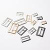 4Pcs/lot 3-5cm Metal JI-shaped Button Adjustment Buckle Button Rectangular Coat Windbreaker Decorative Belt Buckle Accessories