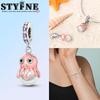 Медный Шарм Жирная Рыба Розовый Осьминог Светящийся Кулон Оригинальный Браслет Изготовление Ювелирных Изделий Сделай Сам Шарм Подарок