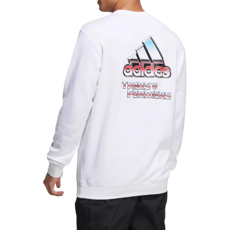 adidas X TRANSFORMERS Свитшоты Мужские Белый Круглый вырез Умеренный Обычный HN4183