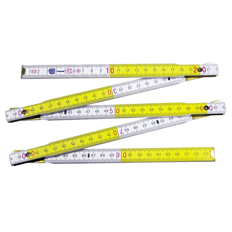 Folding Wooden Ruler EG III 1m, 5-Section
