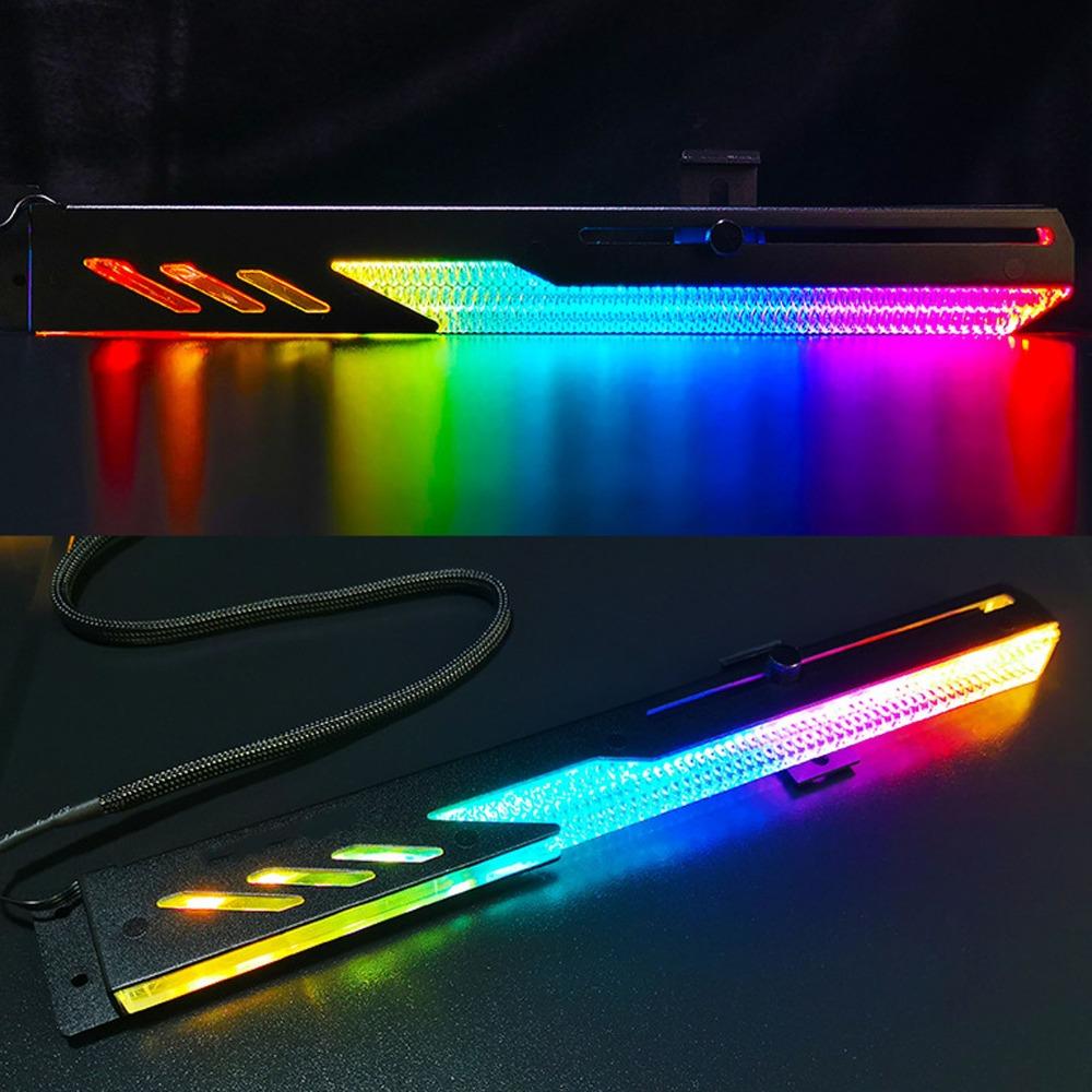 Sliding Adjustable Graphics Card Holder ARGB GPU Stand Universal Video Card Stand Holder Gaming PC
