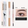 Double-ended Eyebrow Pencil, Triangular One-word Eyebrow Pencil for Beginners, Not Easy To Smudge Makeup Pencil