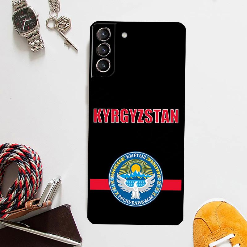 Чехол с флагом Кыргызстана для Samsung Galaxy S24 Ultra S20 S21 S22 S23 Plus S9 S10 S24 FE S25 Ultra Чехол Coque