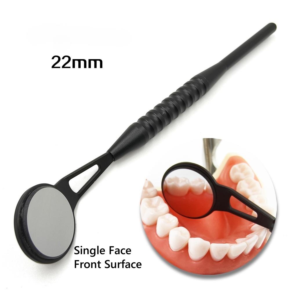 Стоматологический одонтоскоп Зеркало для рта с передней поверхностью с ручкой Уход за полостью рта Осмотр Гигиена Стекло Родиевое зеркало