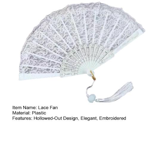 Юшенг Ретро Кружевной Веер Ручной Складной Веер Вышитый Розовый Узор Портативный Китайский Декоративный Веер Реквизит для Фотографии