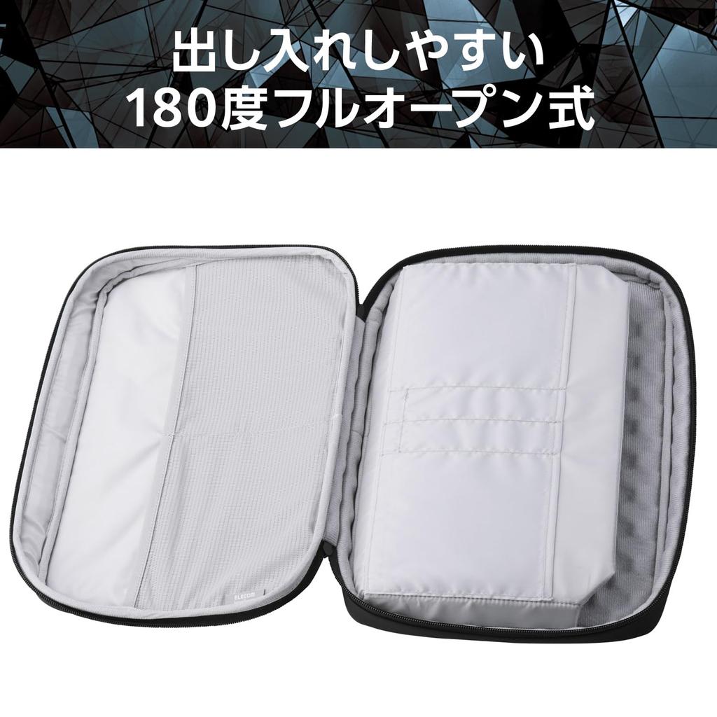 Elecom Внутренняя сумка из поликарбоната ZEROSHOCK из синтетической кожи, горизонтальная, 13 дюймов, черная, ZSB-IBPRL13BK