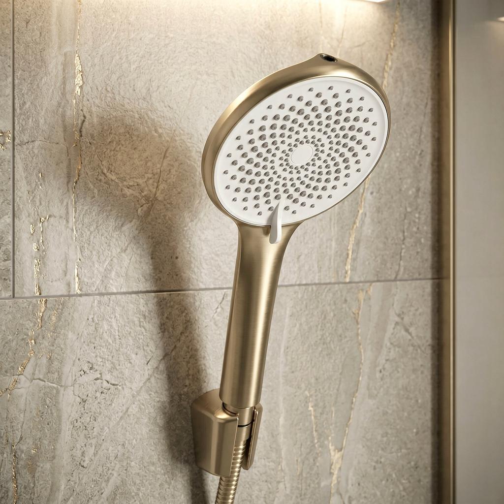Rivo Gold Brushed Wall-Mounted Shower Faucet