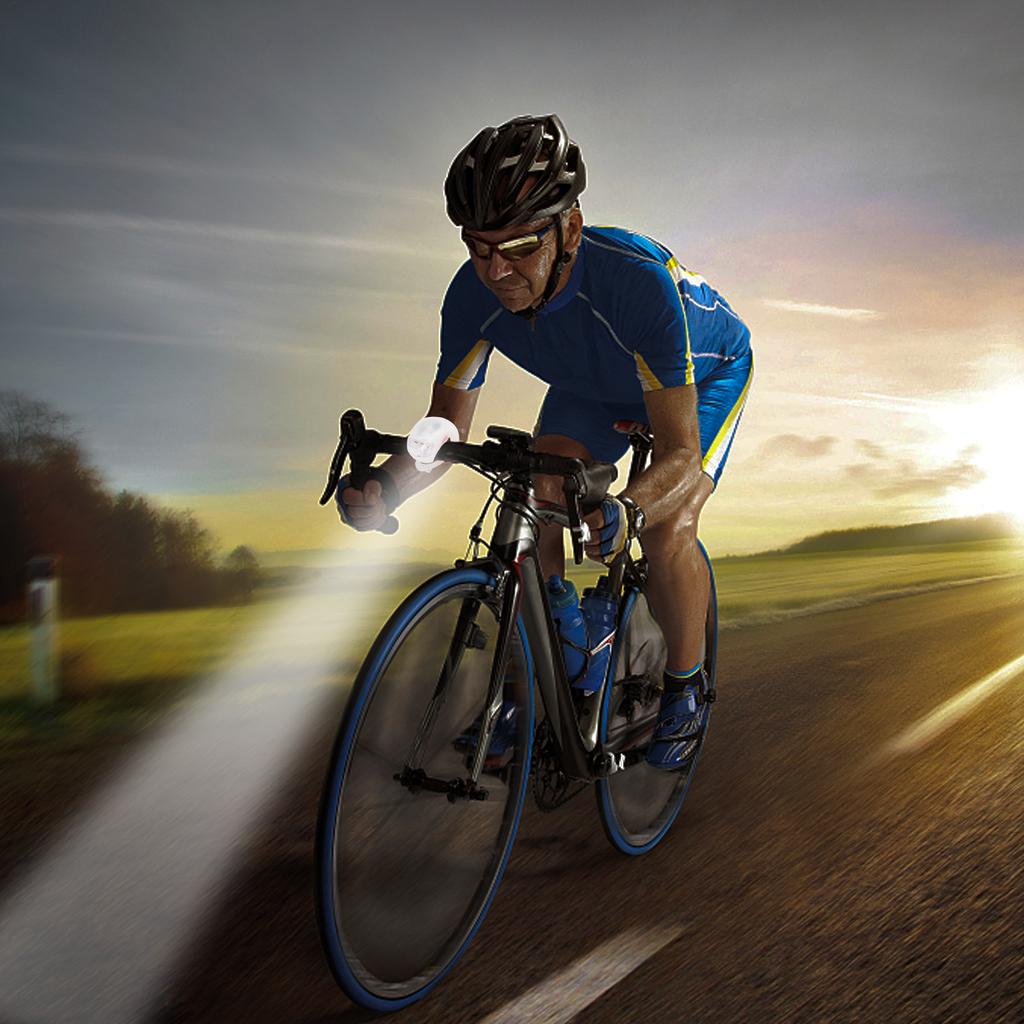 1pcs LED Silicone Bicycle Front Rear Light Set 3 Modes Waterproof MTBMountain Road Bike Cycling Headlight Tail Warning Lamp