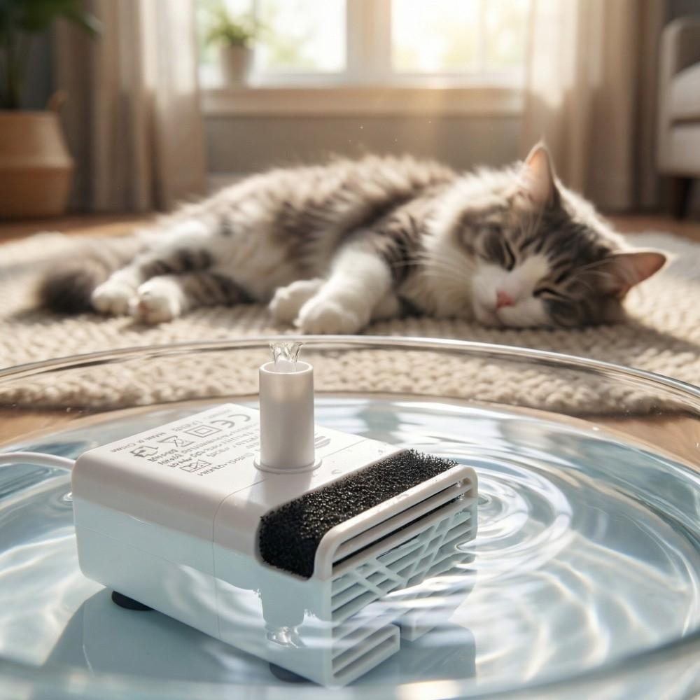 Ultra Quiet Pet Water Pump DC 5V Anti-Dry Burning Cat Fountain Pump Long Lifespan IPX8 Waterproof Submersible Pump