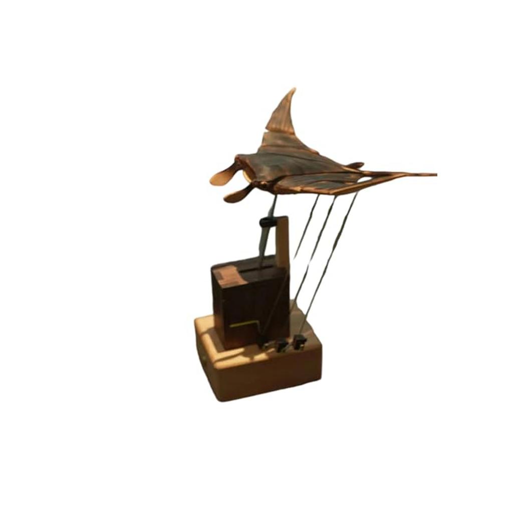 Artificial Wooden Electric Biomimetic Ray Ornament, Wooden Ray Automaton