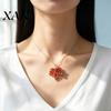 DIY Подвески для рукоделия 2/4/5/10 шт. Подвеска кленовый лист со стразами, Позолоченный осенний кулон, Осенний декор-подвеска для изготовления украшений Серьги Ожерелье