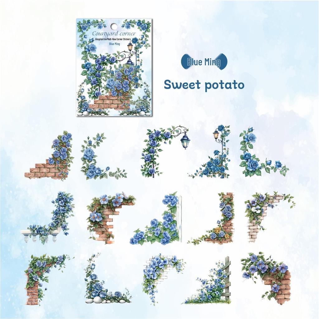 РетроИстория Сделай сам Угловые наклейки с декором из роз