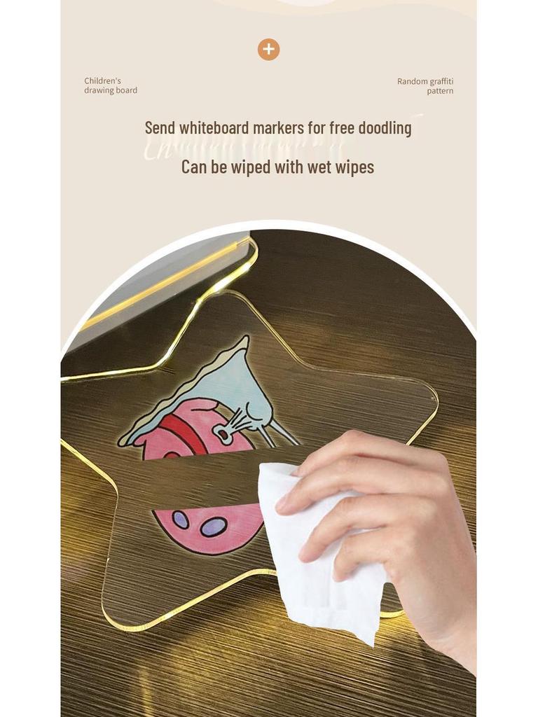 Стираемая светодиодная доска для рисования для детей – Портативная настольная доска для рисования и сообщений