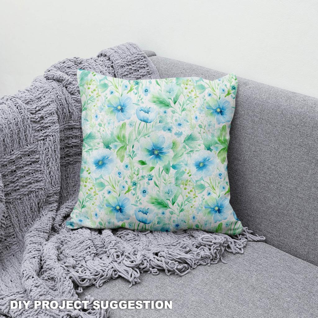 Royal Samt Stoff Polyester Zum Nähen - Motiv Blumen - Rdx2308