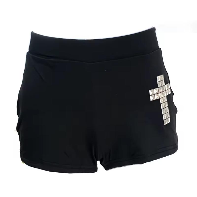 Летние шорты Y2K в стиле хип-хоп, повседневные, с принтом бриллиантов в стиле харадзюку