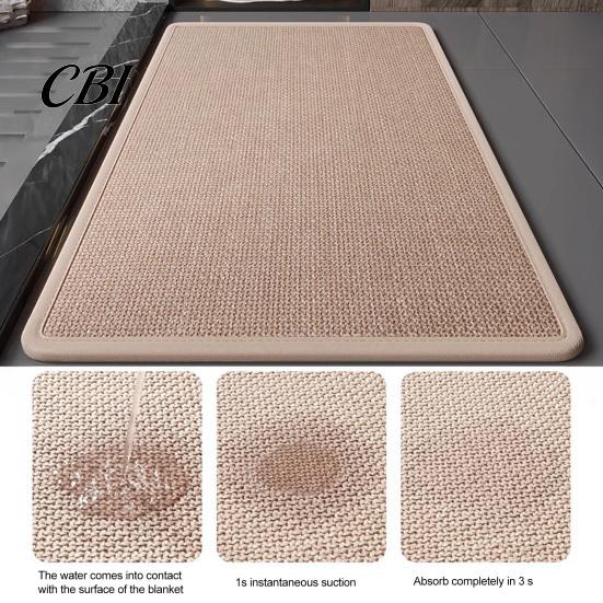 Daily Maintenance Rug Minimalist Bathroom Rug, Absorbent Non-Slip Floor Mat, Rectangular Door Easy Care Mat for Home Entrance Bedroom Living
