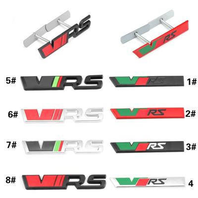 Автомобильная наклейка VRS, металлическая эмблема, наклейка на переднюю решетку для Sk/oda VRS Octavia Kamiq Kodiaq Karoq Tour RS Superb Yeti Fabia Rapid