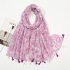 Korean Version of Xiaoxiang Style Cotton and Linen Hand-definition Fringe Scarf for Women  Fashionable  Casual Versatile and Warm Scarf Shawl