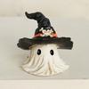 Halloween Ornament Ghost Wearing Witch Shape Statue Indoor Outdoor Display Statue Haunted House Ghost Ornament