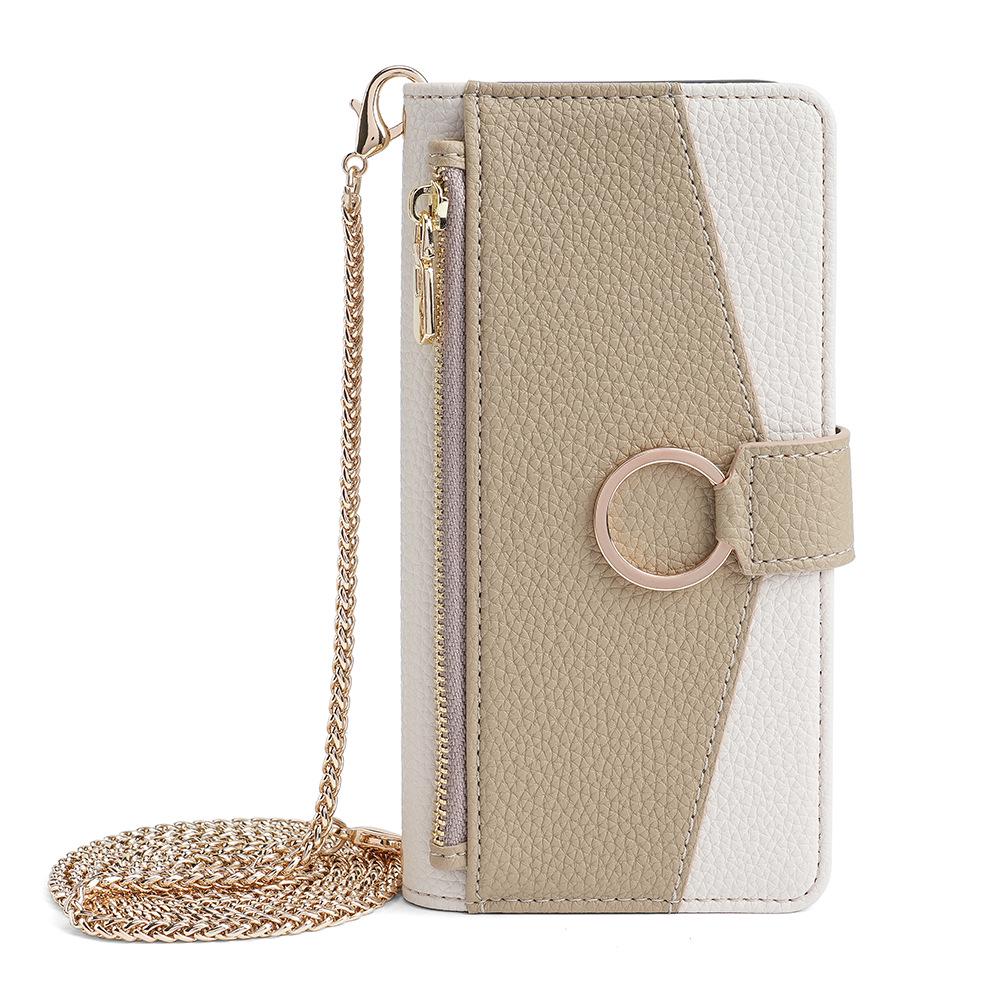 Cross-border Tecno Spark 20 Pro & Itel A50 4G Shoulder Strap Wallet Mirror Leather Phone Case
