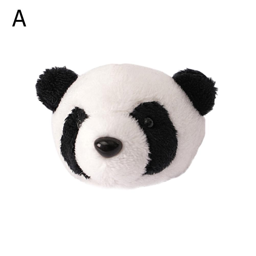 Cute Plush Panda Headband Brooch Hair Rope 3D Animal Bear Brooch Accessories Headdress Clips Lo A5D9