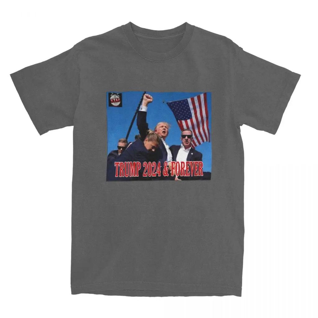 T-Shirt TRUMP 2024 T Shirts Popular Summer Tees Classic Print 100% Cotton Clothing Plus Size 5XL