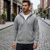Mens Casual Waffle Jacket Men's Hooded Jacket, Solid Knit Zip Up Hoodie with Adjustable Functional Utility Storage Hood & Pockets, Long Sleeve