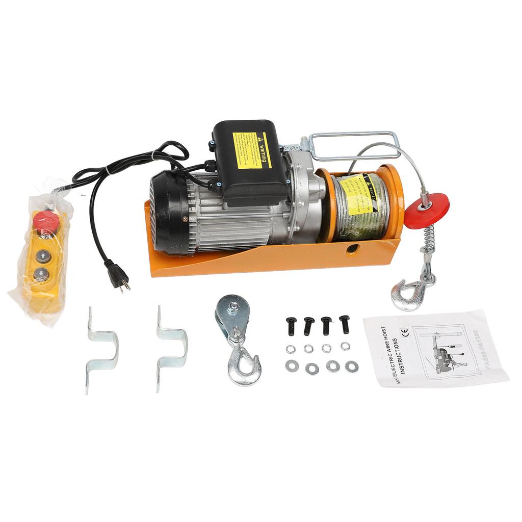 Электрическая лебедка 800 кг подшипник 0,17 м/с 25 м многофункциональная портативная электрическая лебедка для подъема