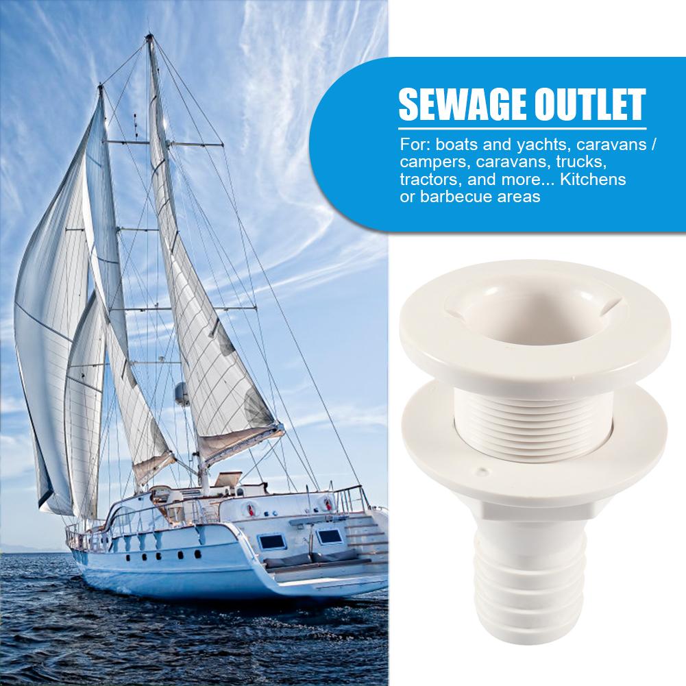 Bilge Pump Hose Installation Kit 2pcs Clamps 6ft Hose Thru Hull Connector for Boats PVC Flexible Bilge Pump Hose Kit