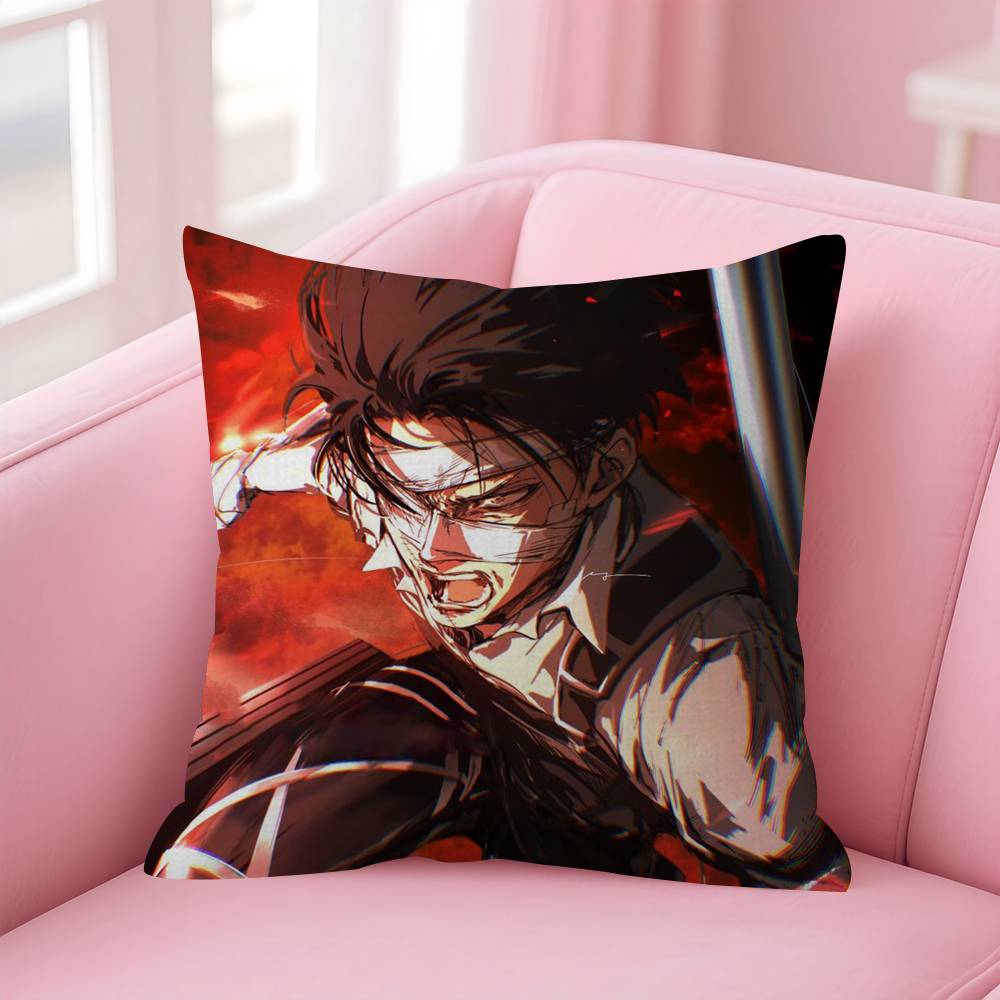Anime Attack on Titan Levi Ackerman   Cushion Cover Car Throw Pillow Case For Sofa Car Christmas Gift