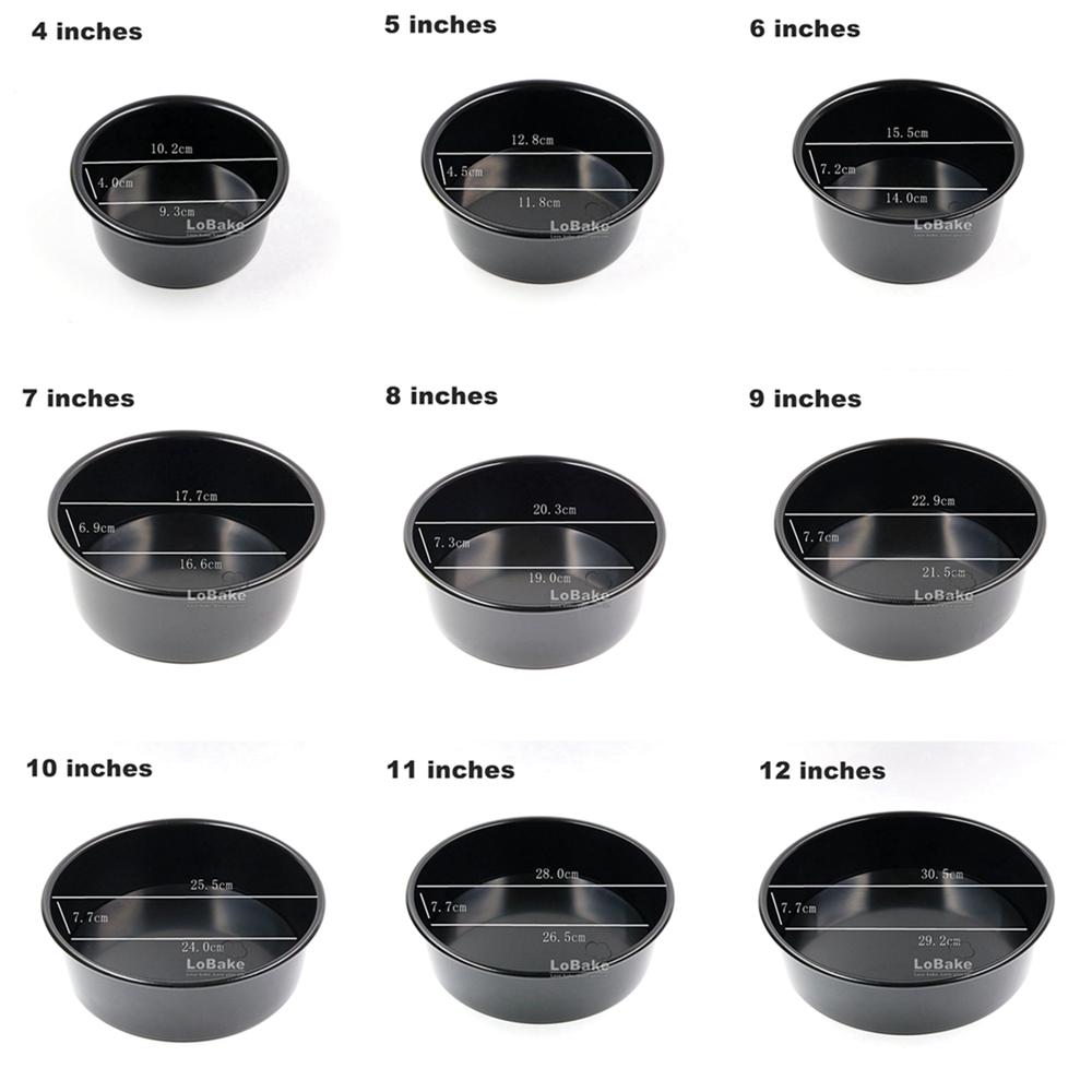 4-12 дюймов Антипригарная форма со съемным дном Круглая форма Алюминиевая форма для шифонового пирога Форма для хлеба Формы для кексов Противни Жесть DIY Выпечка