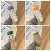 Alarm Clock Sports Water Bottle Large Capacity Outdoor Glass Straw Cup  Primary School Students