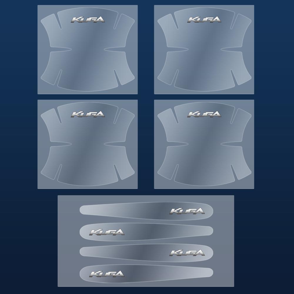 AKG1 8pcs Transparent Car Door Handle Bowl Anti-Scratch Protector Film Sticker For Ford Focus Mustang Fiesta Kuga Ranger MK2 MK3 MK4