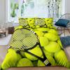 Tennis Ball Sports Game Themed Racket Ball Bedding Set Single Twin Double Queen King Cal King Size Bed Linen Set
