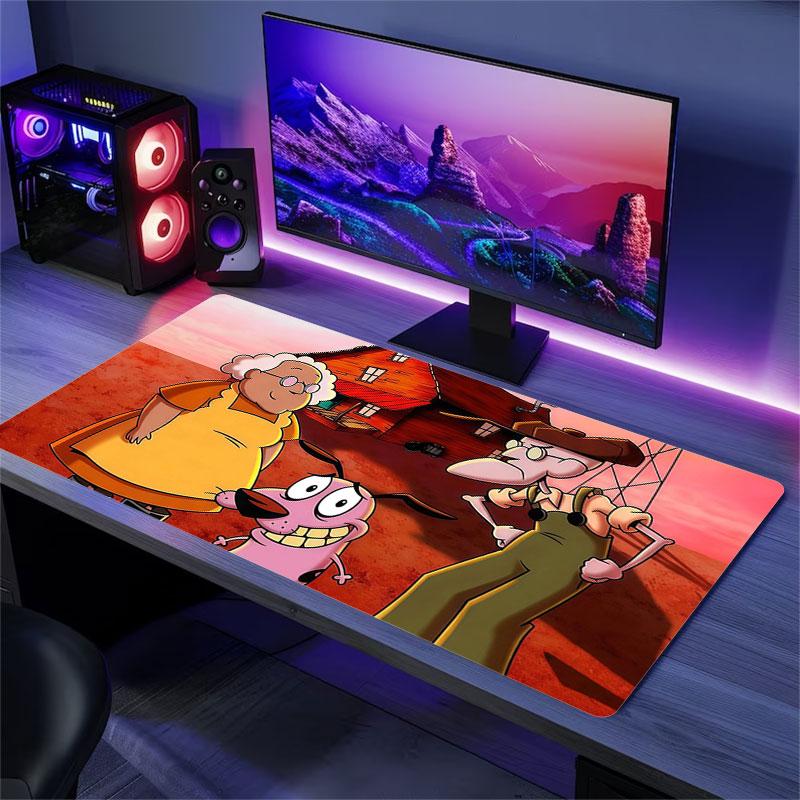 Courage Mouse Pad, Large Gaming Desk Mat, Non-slip XXL Mousepad for Laptop & Tablet, Mini PC Playmat with Stitched Edges