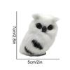 1Pc Figurines New Year Miniatures Table Decorations Plush Mini Simulation Ornaments Artificial Owl Fake Animal