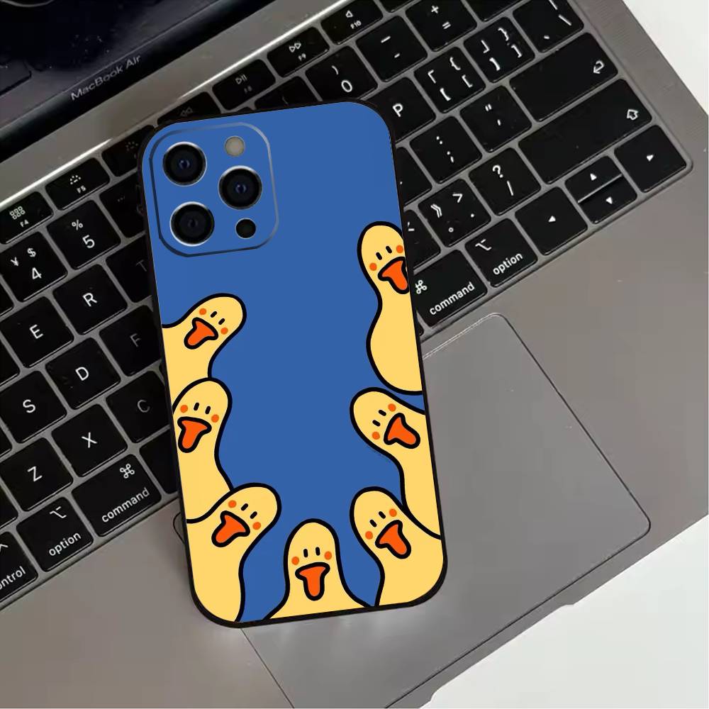 Cartoon Cute G-Goose Phone Case For iPhone 17,16,15,14,13,12,11 Plus,Pro Max,XS,Soft Silicone Black Cover