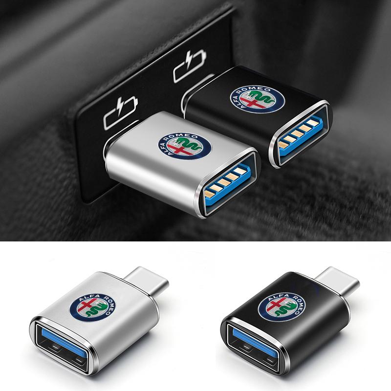 WDAW6 Car Type-C Turn USB3.0 Adapter Auto Converter Interior Parts For Alfa Romeo LEXUS Dacia Tesla Cadillac Land Rover Toyota Hyundai