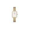 Женские часы Daniel Wellington DW Quadro 20X26 Pressed Evergold G White Square, стильные, милые, популярные, простой и роскошный подарок.
