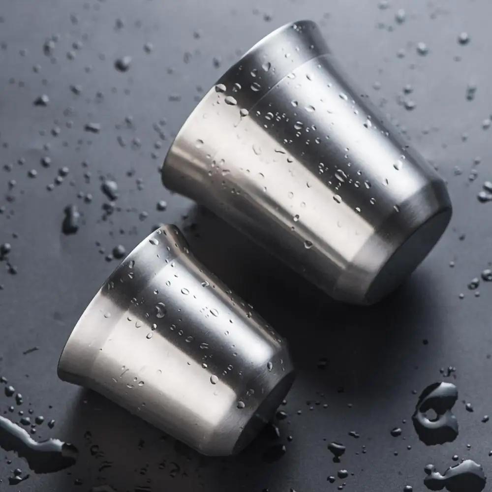 Двойные стенки из нержавеющей стали кружка для кофе 80 мл/160 мл портативная чашка дорожный стакан кувшин для кофе молочные чашки для чая офисные кружки для воды