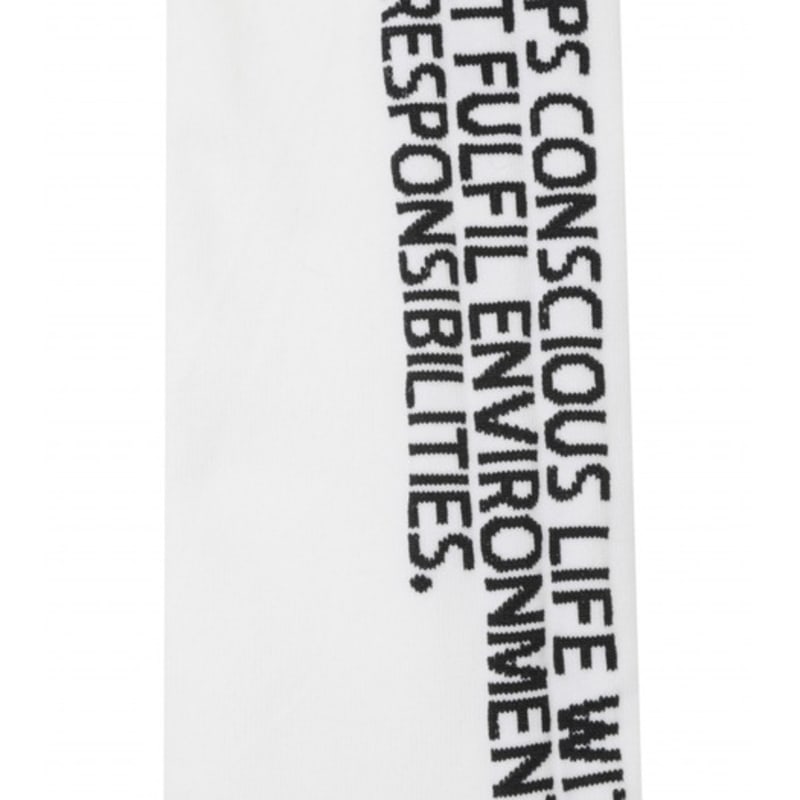 RE;CODE Slogan Logo Socks_RYAAM23814WHX