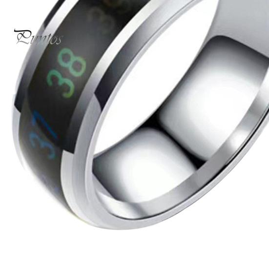 Обручальное кольцо из титановой стали, интеллектуальное кольцо с датчиком температуры тела, кольцо для личного здоровья, мужчины и женщины
