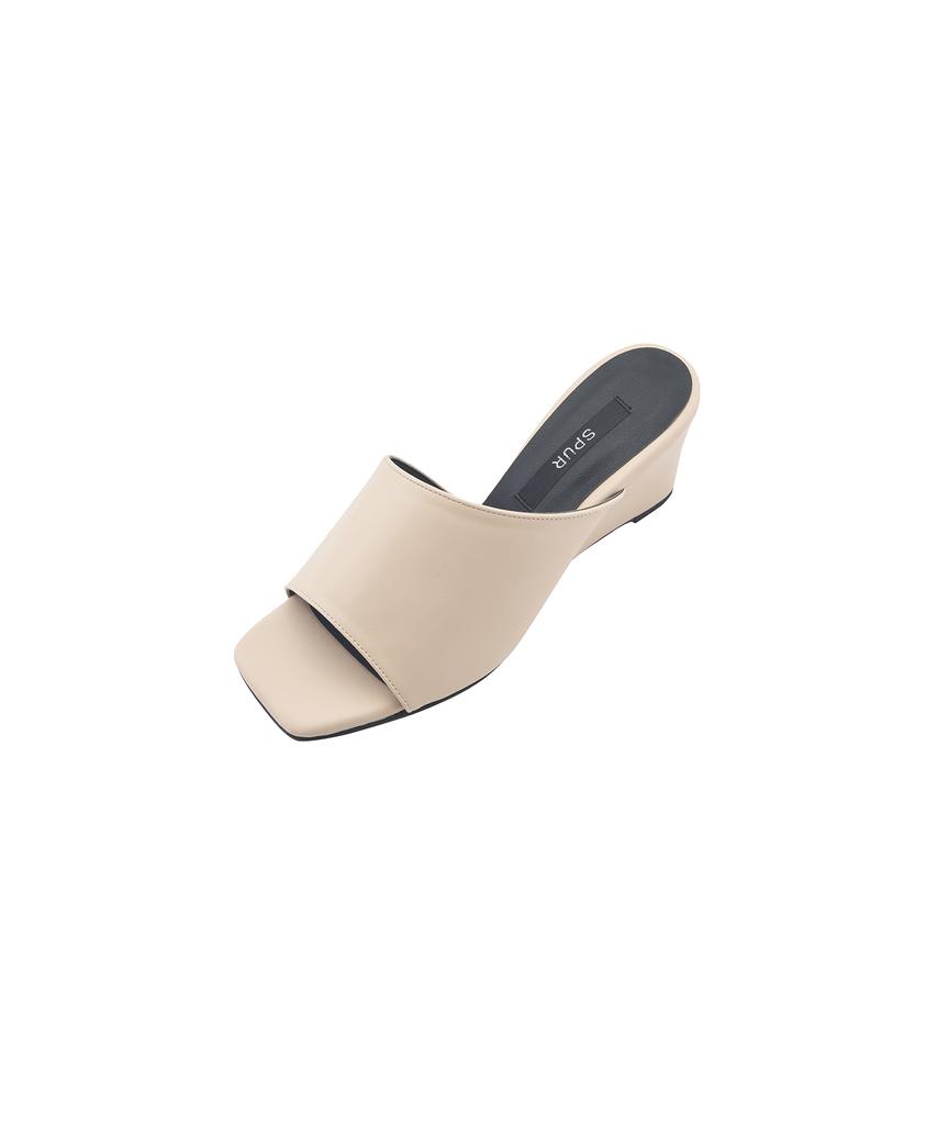 Spur Plaine Wedge Mule -Ss7042 (3Color) 6Cm Wedge Heel Mule