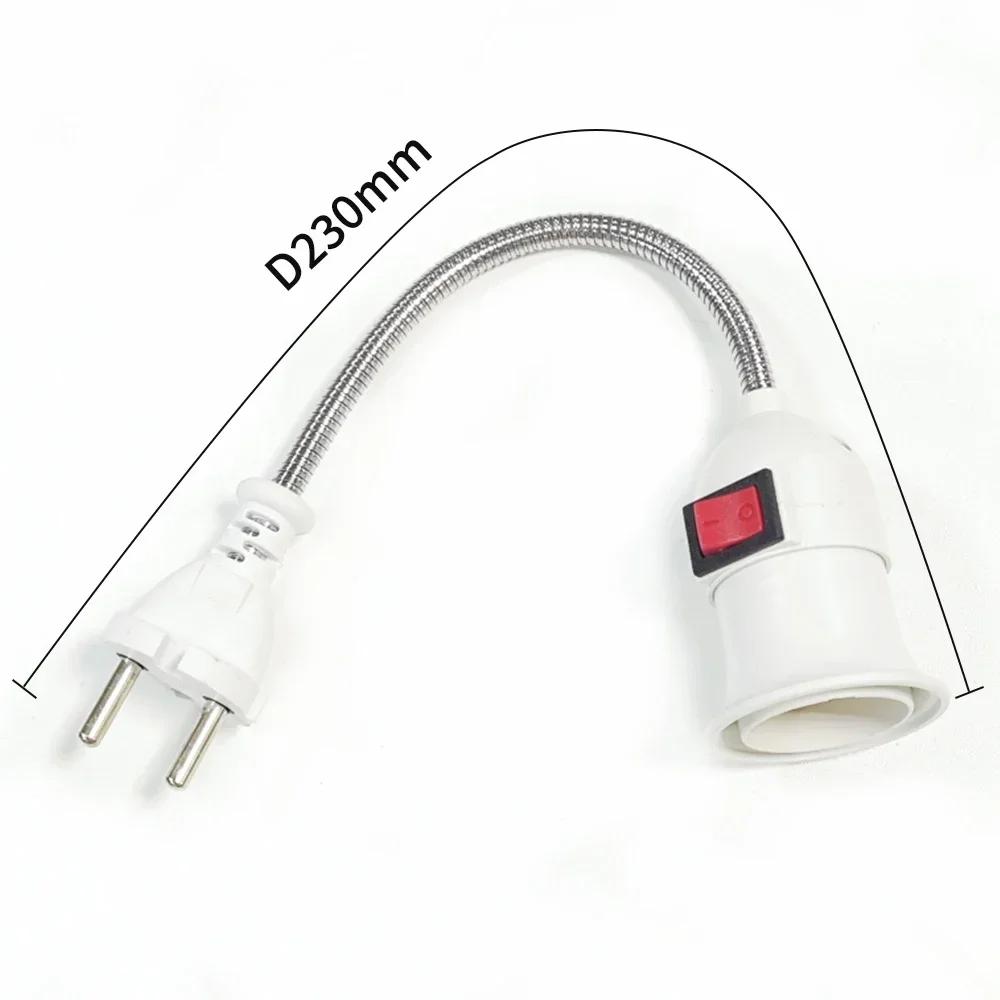 10PCS EUplug E27 Large Screw Type Universal Hose with Switch Lamp Holder Direct Plug Swivel Lamp Head Lamp Mouth