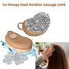 Silicone Rubber Ice Compress Head Therapy Massage Comb Cold Compress Scalp Contraction Massage Beauty Migraine Relief Stress