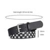 Elegant Rivet PU Leather Belt Wide Side Metal Buckle Punk Waist Belt Dress Decor Trouser Decor Ins Jeans Decoration Ladies/Girls