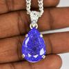 Sterling Silver CERTIFIED Natural 49.55 Ct Sapphire Pear Cut Pendant Gemstone MY.PD-159-NS