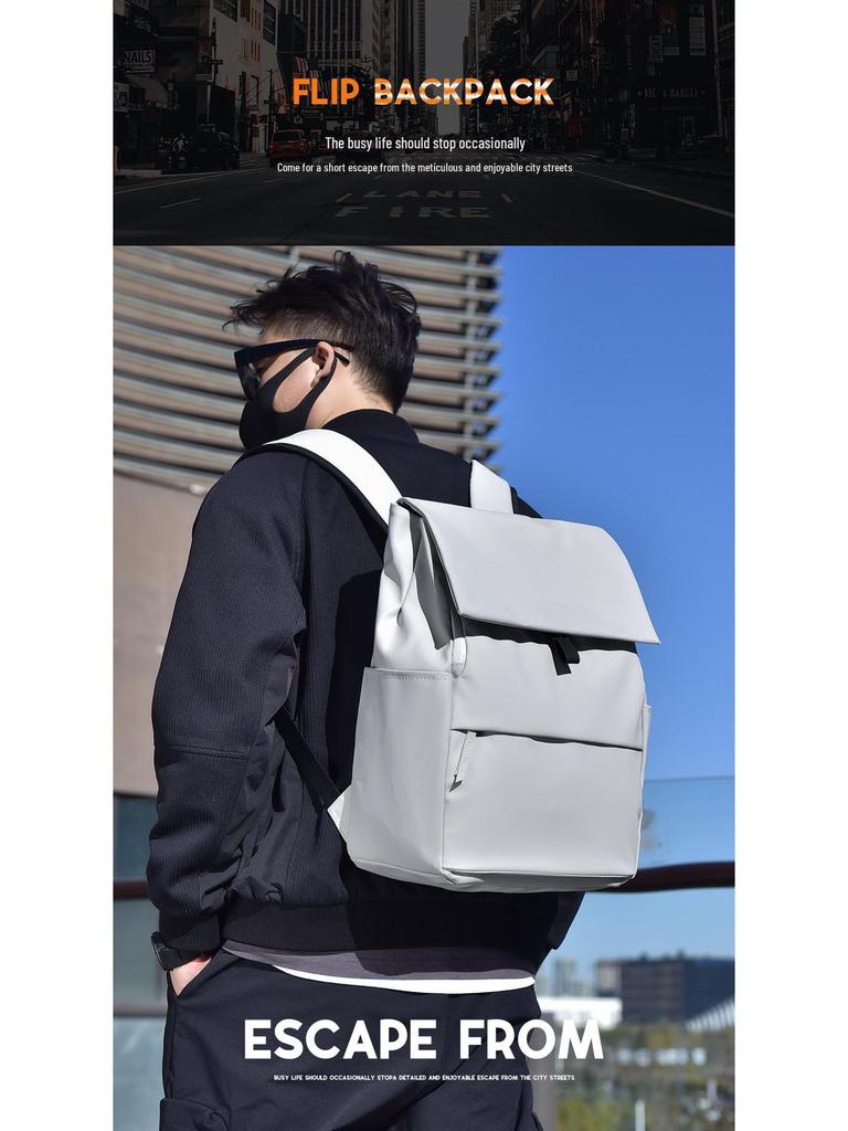 Мужской рюкзак-трансформер с магнитным клапаном для путешествий: Стильный трансграничный дизайн для бизнеса и отдыха.